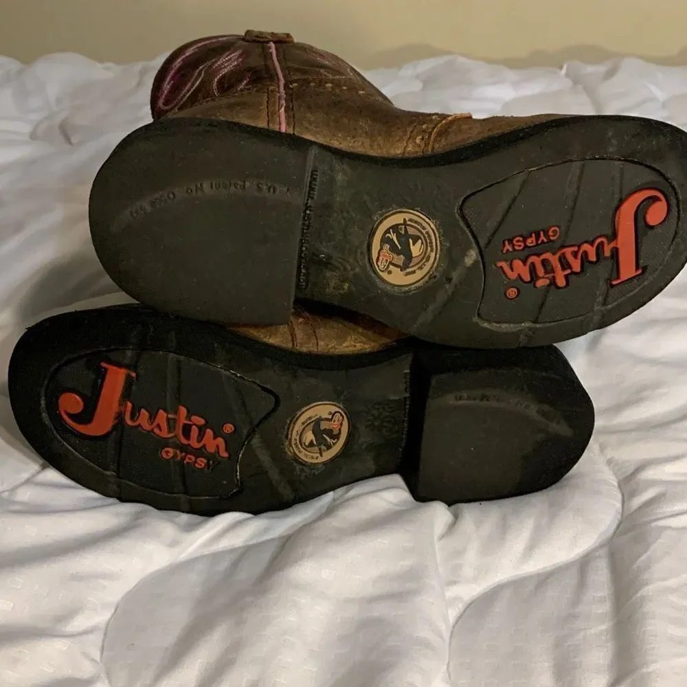 Justin Gypsy Leather Cowgirl Boots Size 7B